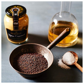 Maille Old Style Dijon mustard grainy texture adds character to vinaigrettes.