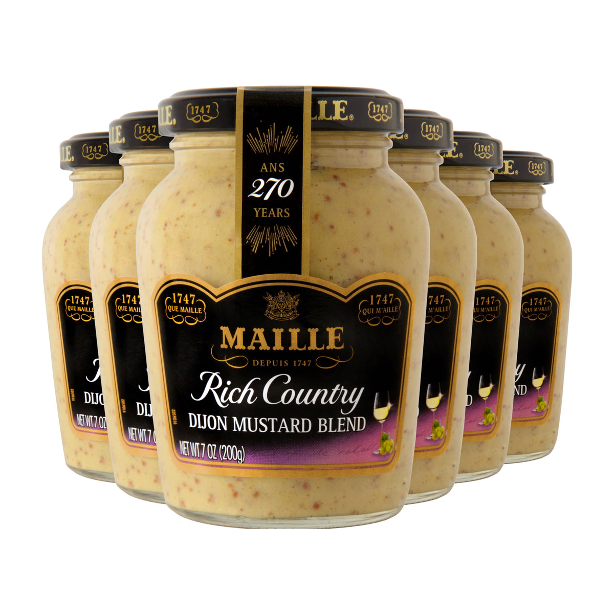Maille Rich Country Dijon bottle ready to elevate sauces and dressings.