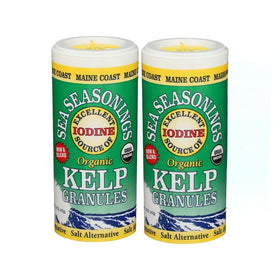 Maine Coast Sea Vegetables kelp granules blend pack-2 shows sustainable seaweed seasoning for kitchen use
