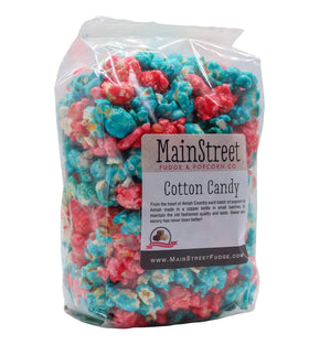 MainStreet Cotton Candy Popcorn bag, vibrant packaging, great for movie nights.