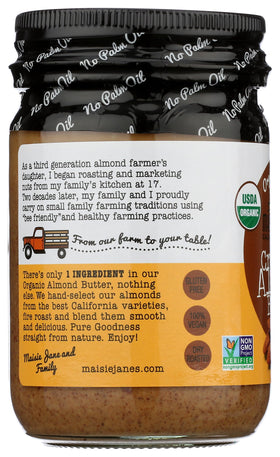 Smoothie blended with Maisie Jane's Almond Butter Crunchy adds creamy richness.