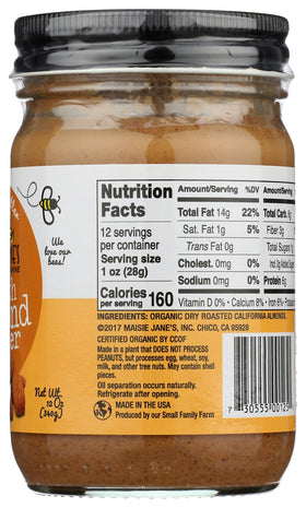 Maisie Jane's Almond Butter Smooth on a spoon for a quick snack