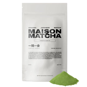 Maison Matcha ceremonial grade package tin ready for whisking at home