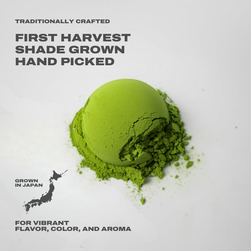 Tencha stone-ground into bright, creamy powder