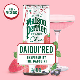 Close-up of Maison Perrier Chic Daiqui’Red strawberry notes and fizz