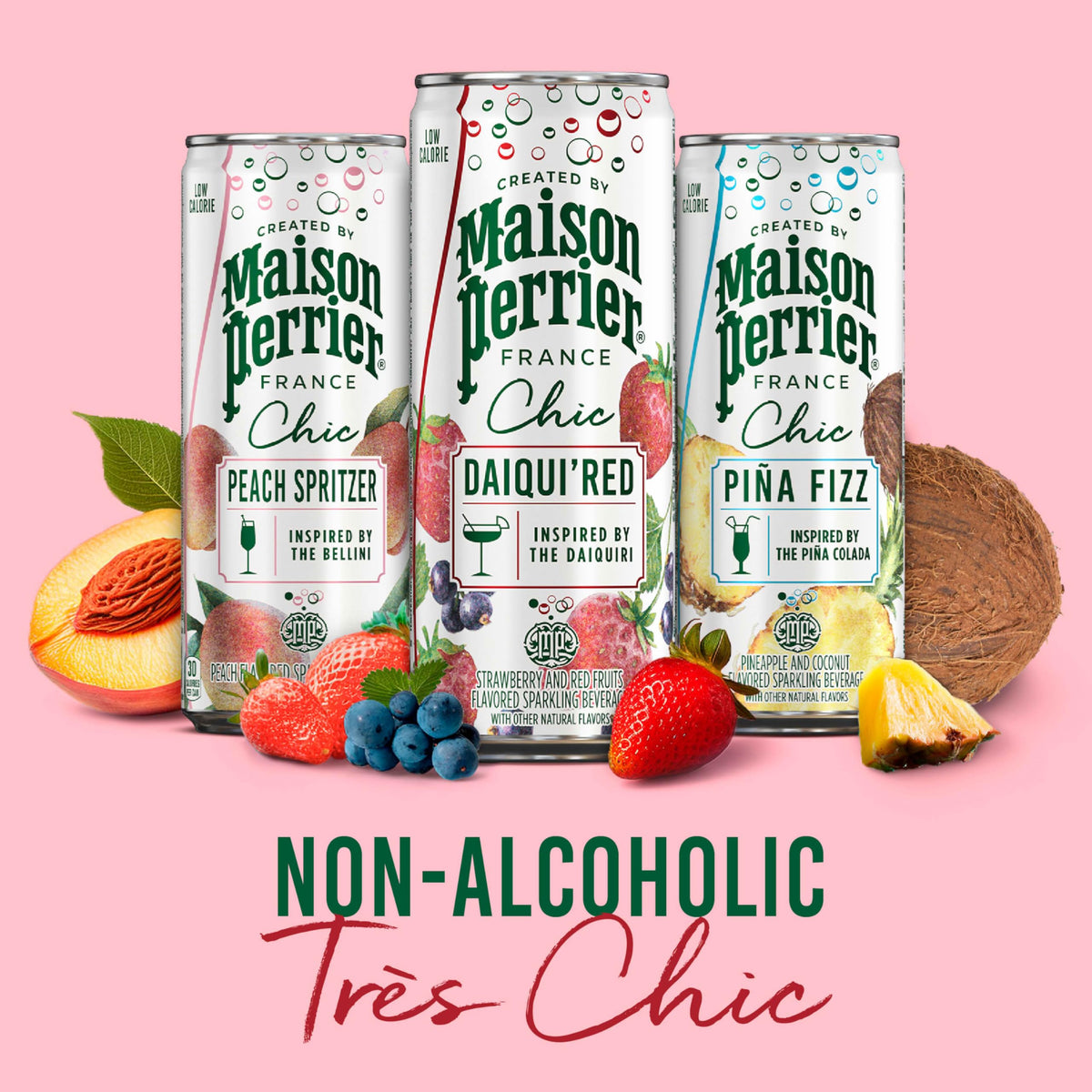 Maison Perrier Chic Peach Spritzer in a chilled glass, brunch-ready.