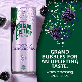 Maison Perrier Forever Blackberry bottle with label, premium sparkling water.