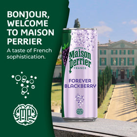Maison Perrier Forever Blackberry glass with ice, ready to savor.