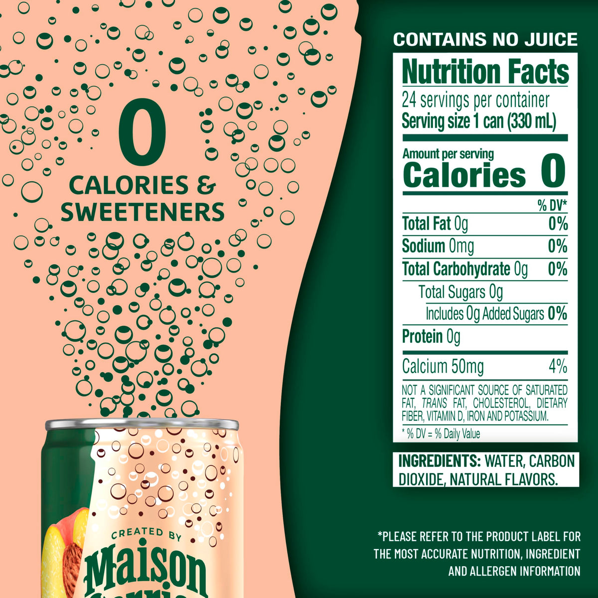 Chilled Maison Perrier Forever Peach cans ready for a sip.