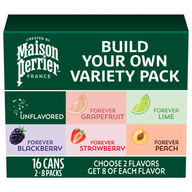 Maison Perrier variety-pack can collection for at-home flavor customization and refreshment.
