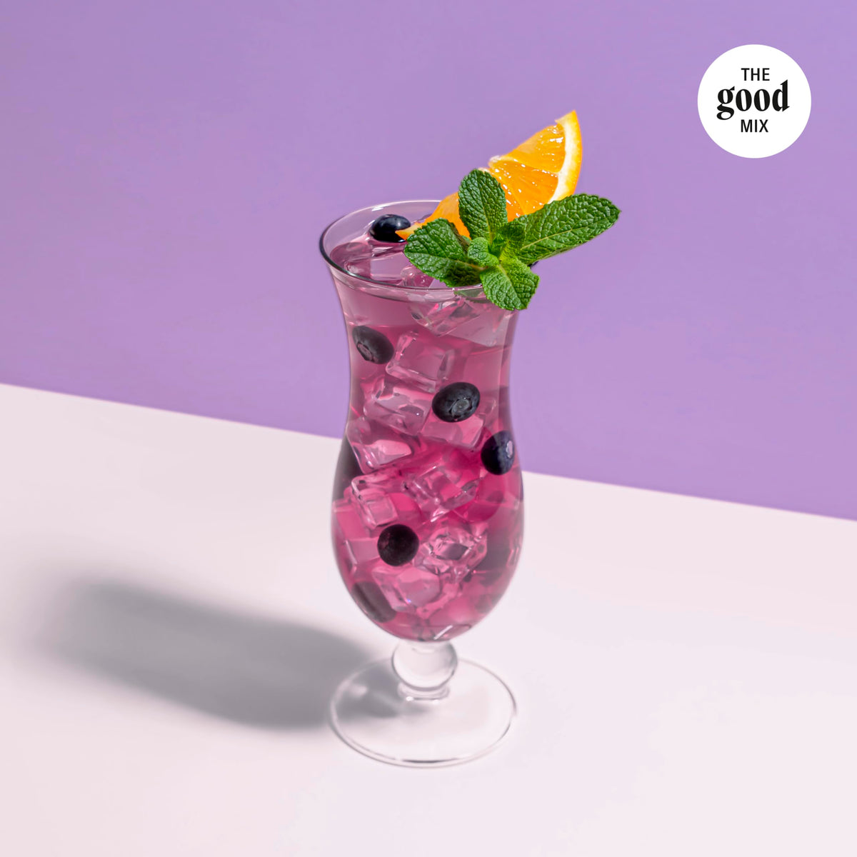 Cocktail idea using 1883 MAISON ROUTIN Blueberry Syrup for a berry note.