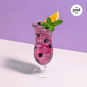Cocktail idea using 1883 MAISON ROUTIN Blueberry Syrup for a berry note.