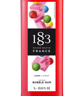 1883 Bubblegum Syrup label closeup—authentic French origin and sugar base