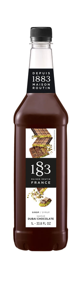 1883 MAISON ROUTIN Dubai chocolate syrup bottle for cafe-style drinks and desserts