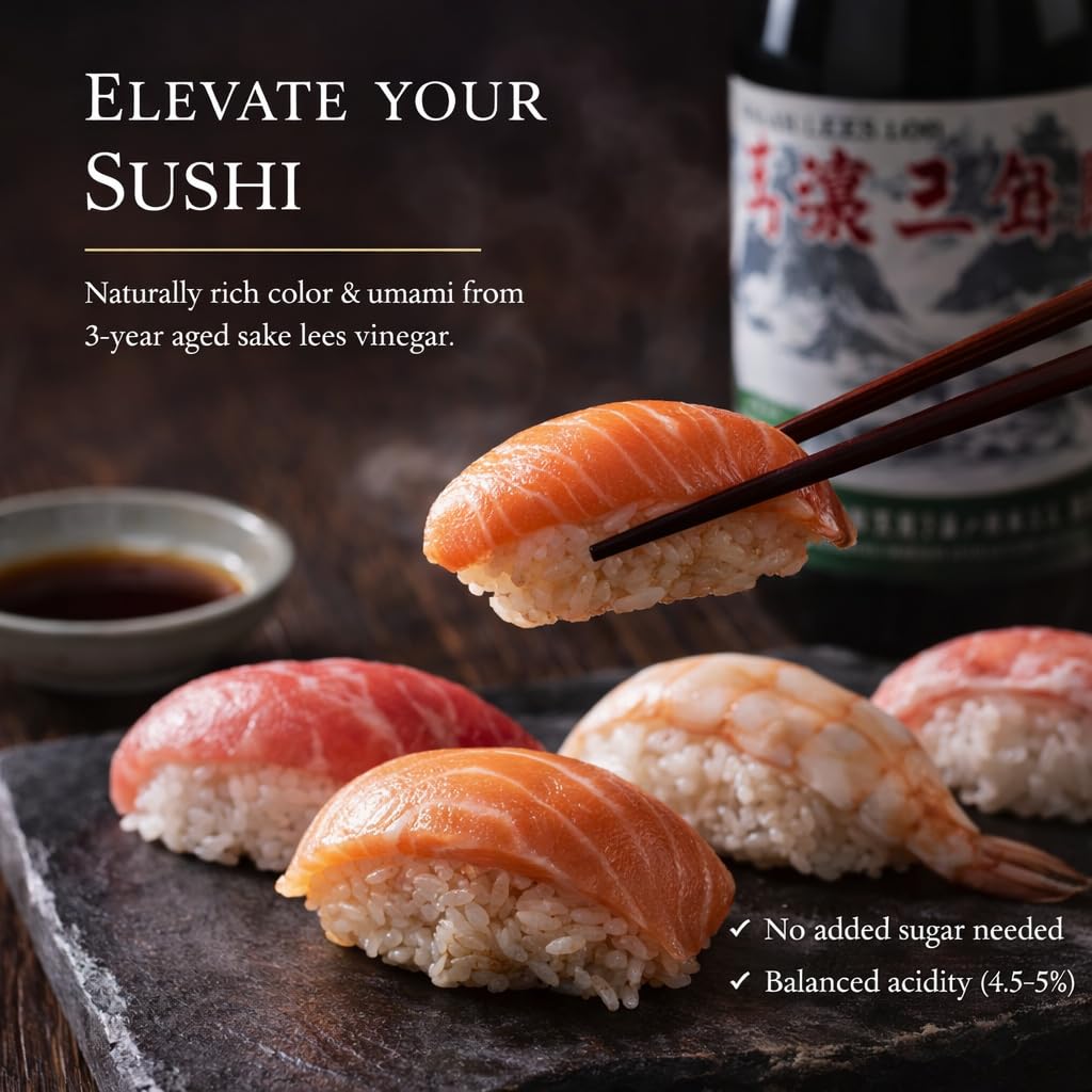 Sashimi platter with a light red vinegar finish
