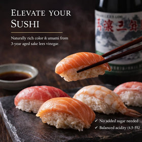 Sashimi platter with a light red vinegar finish