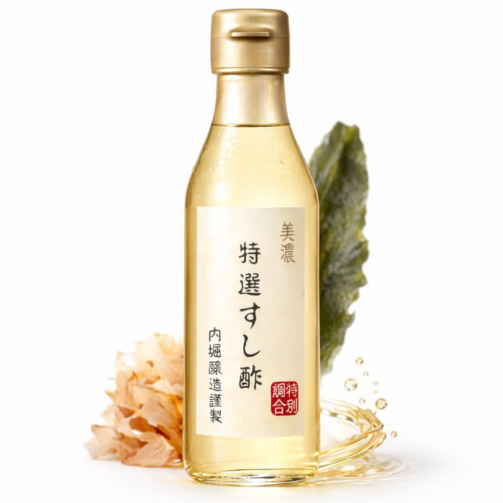 MAJI RICE Uchibori first-pressed dashi umami enhances sushi rice texture.