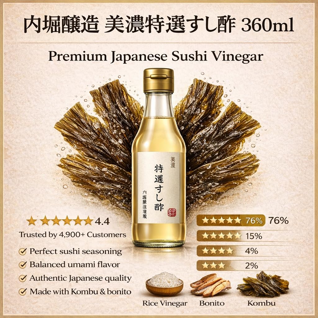 MAJI RICE Uchibori rishiri-kelp note boosts flavor for dressings.