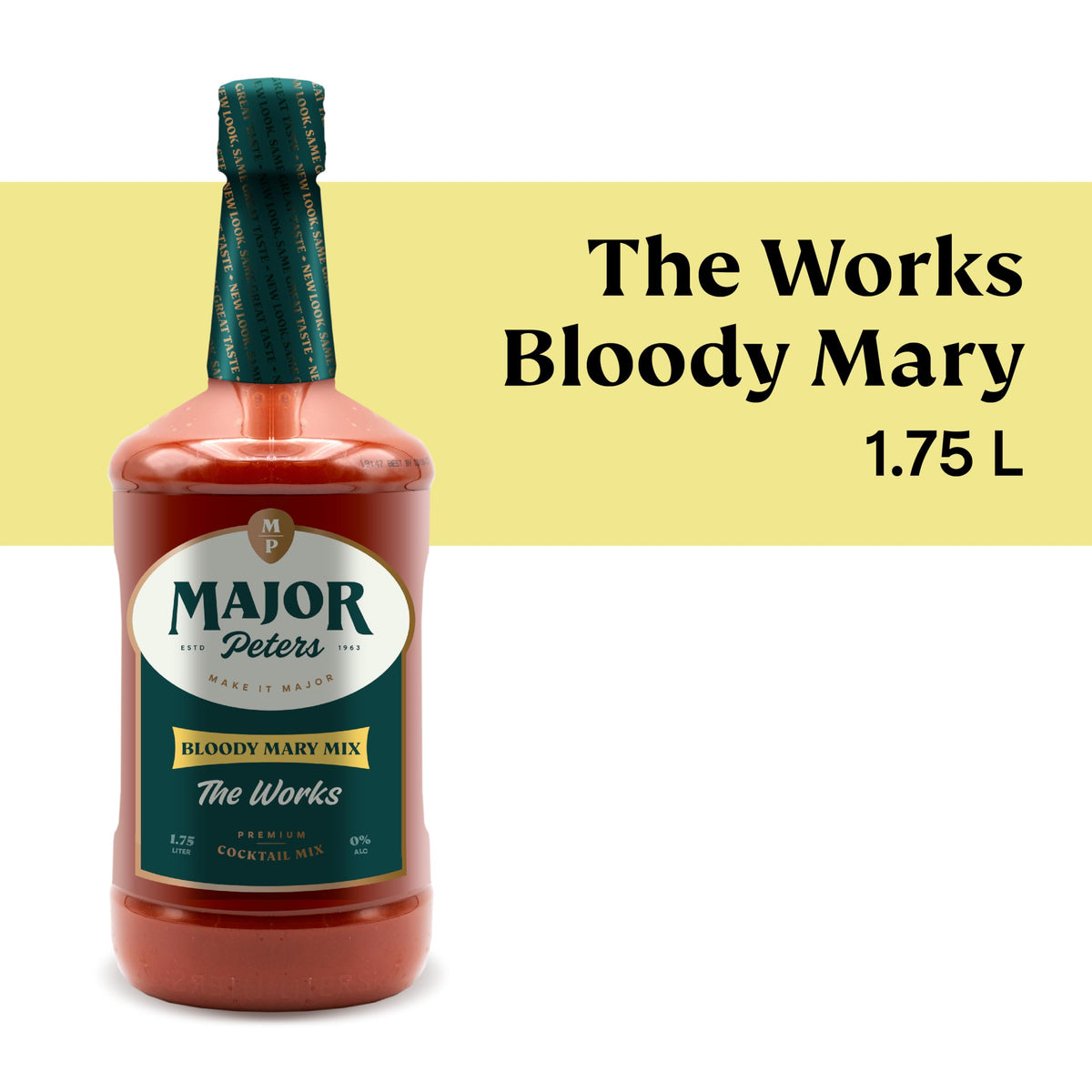 Major Peter's Bloody Mary mix in a glass ready to elevate cocktail night.