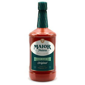 Major Peters premium Bloody Mary mix bottle pouring for a smooth cocktail base