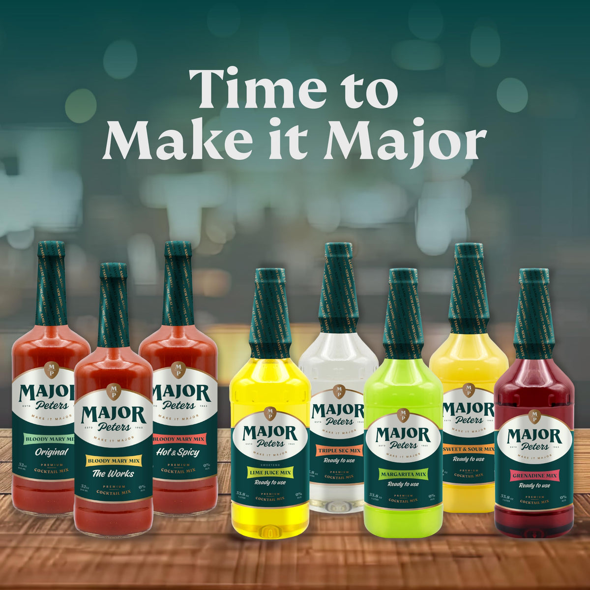 Pour action shot of Major Peters mix to highlight texture