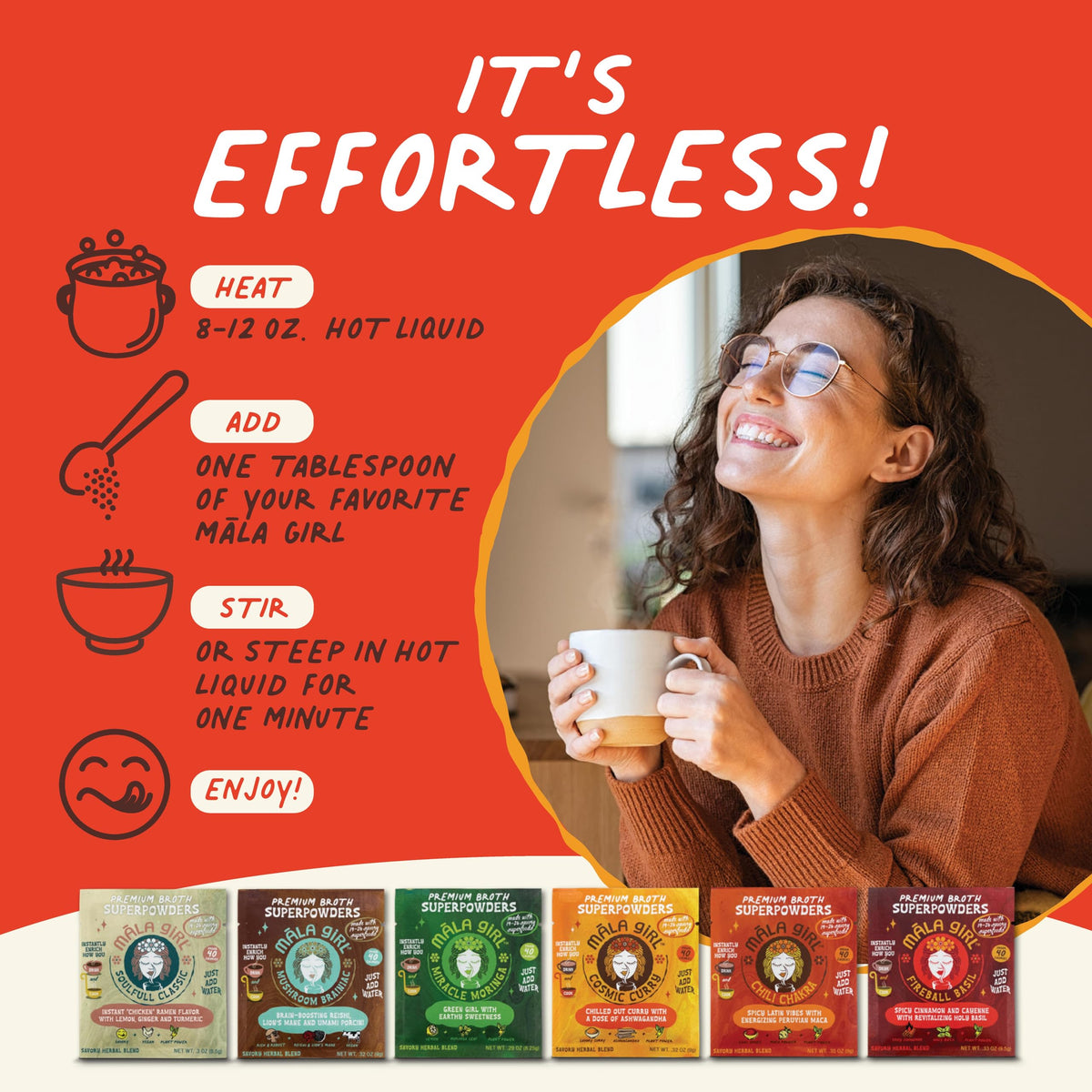 Māla Girl Fireball Basil sachet for bold herbal flavor in meals