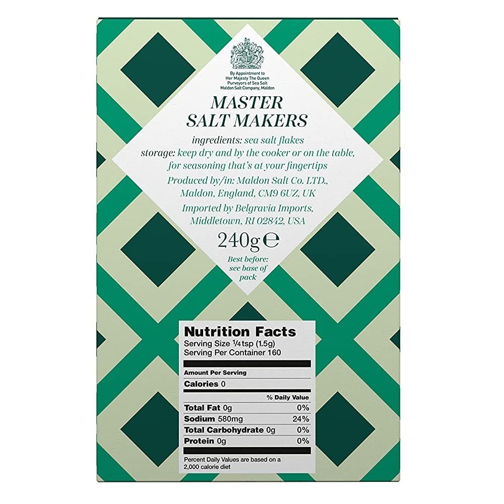 Maldon two-pack displayed on a counter for finishing seasoning.