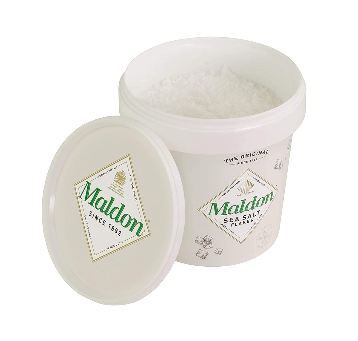 Maldon Salt on popcorn, delivers crisp finish.
