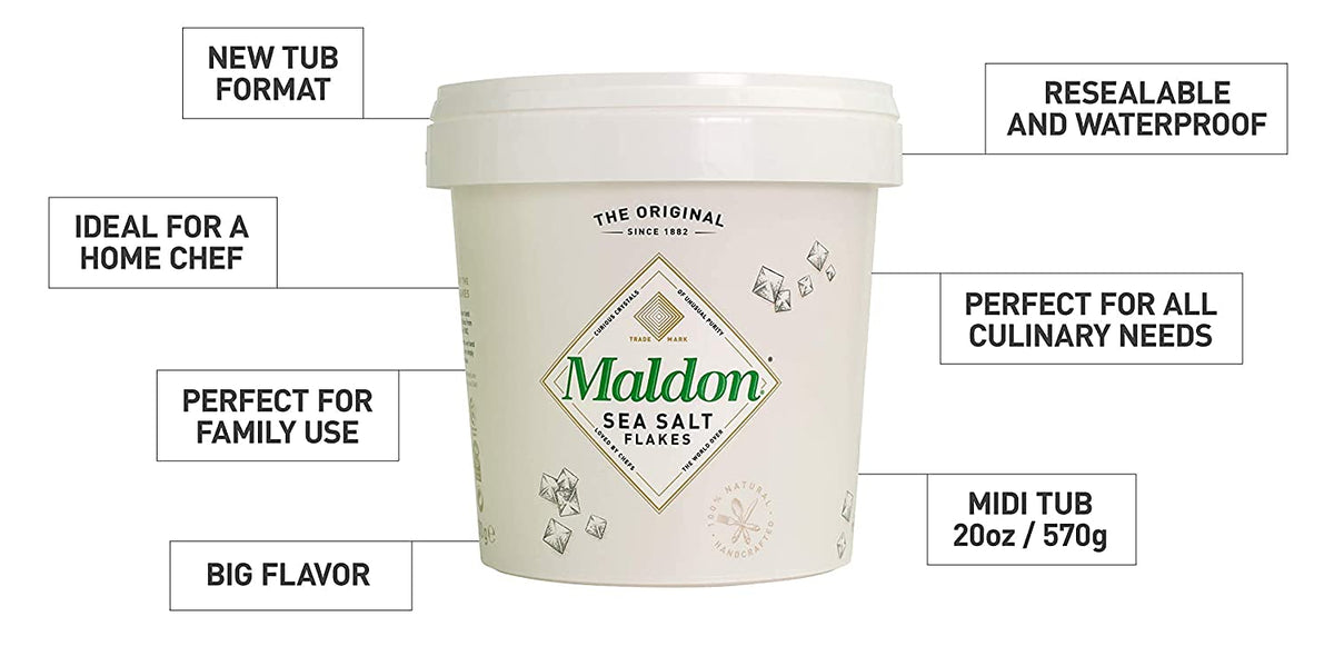 Maldon Salt on roasted vegetables, adds mineral notes.