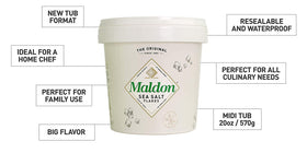 Maldon Salt on roasted vegetables, adds mineral notes.