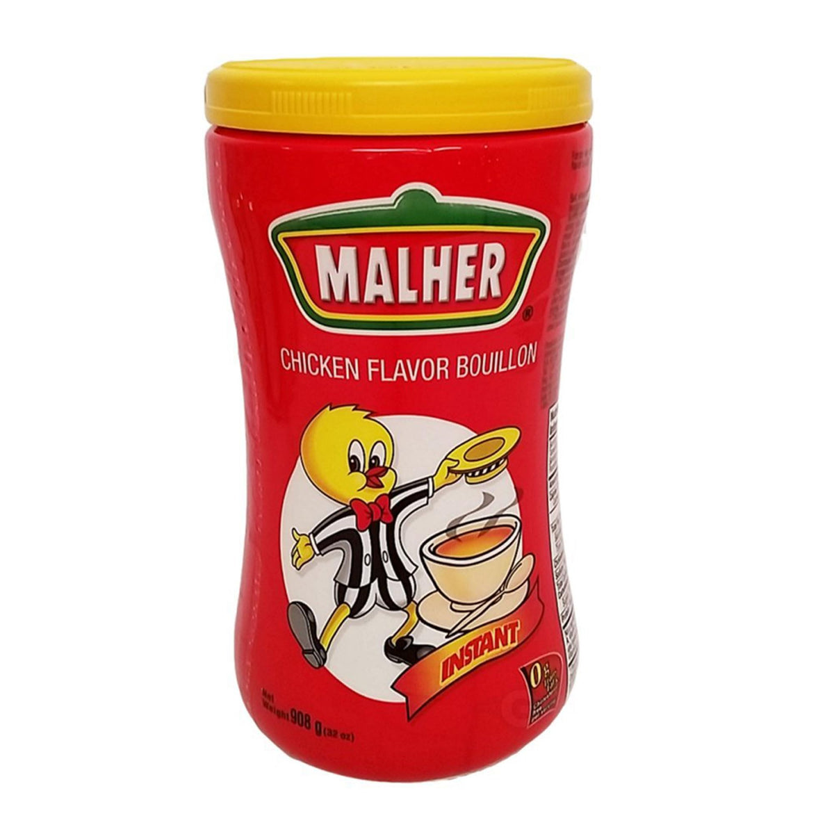 Malher Chicken Bouillon 32oz package enhances soups with rich, savory depth
