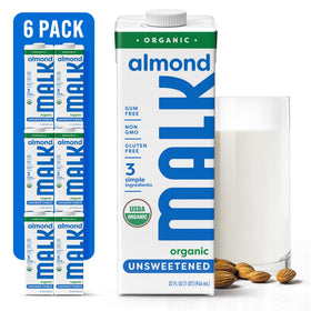 MALK unsweetened almond milk 32oz bottle for smoothie-ready plant-based nutrition