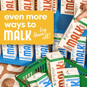 MALK Vanilla Almond Milk close-up of simple ingredients
