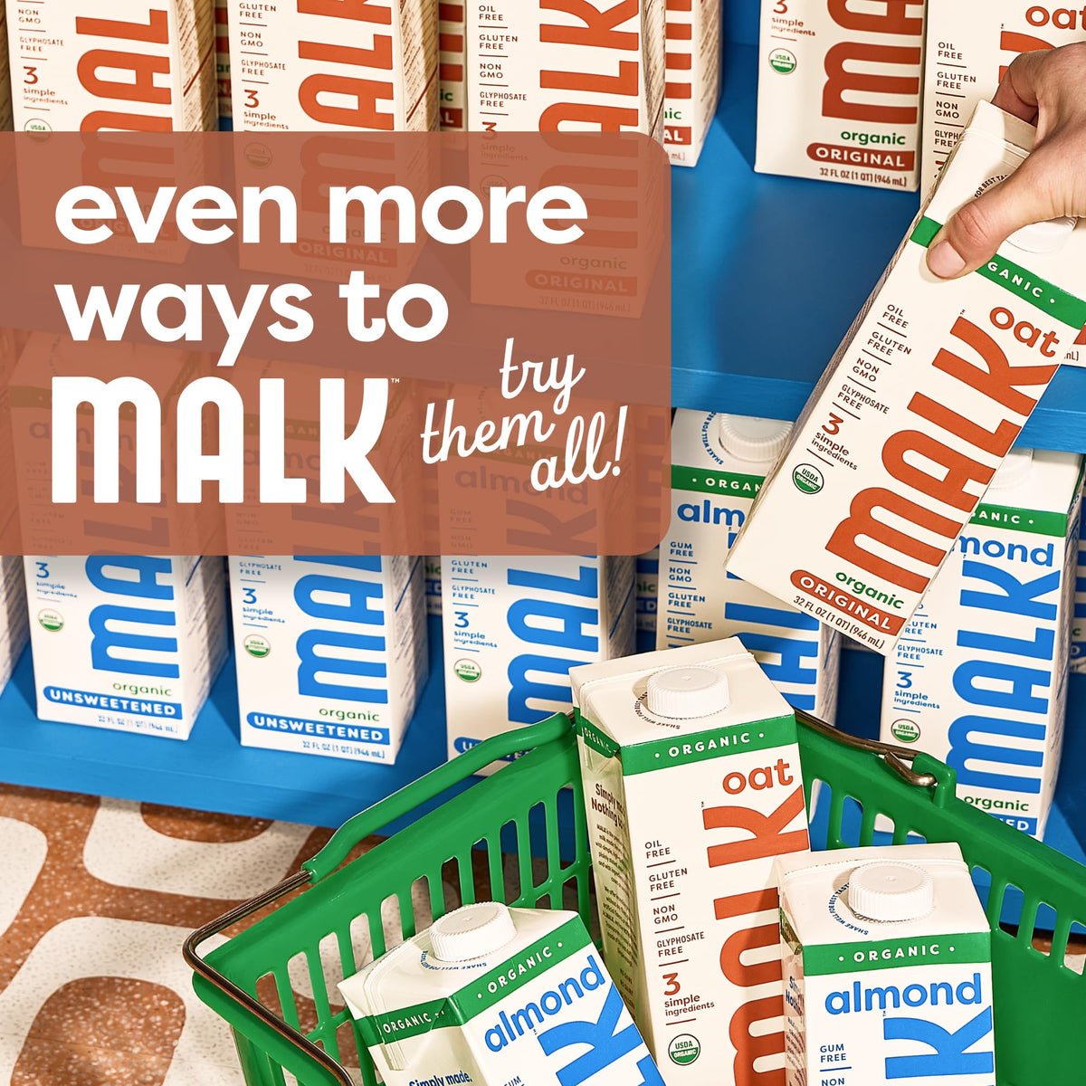 MALK Oat Milk pancake use for fluffy, dairy-free stacks.