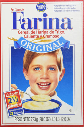 Malt-O-Meal Farina Mills creamy hot wheat cereal served in a bowl for cozy mornings.