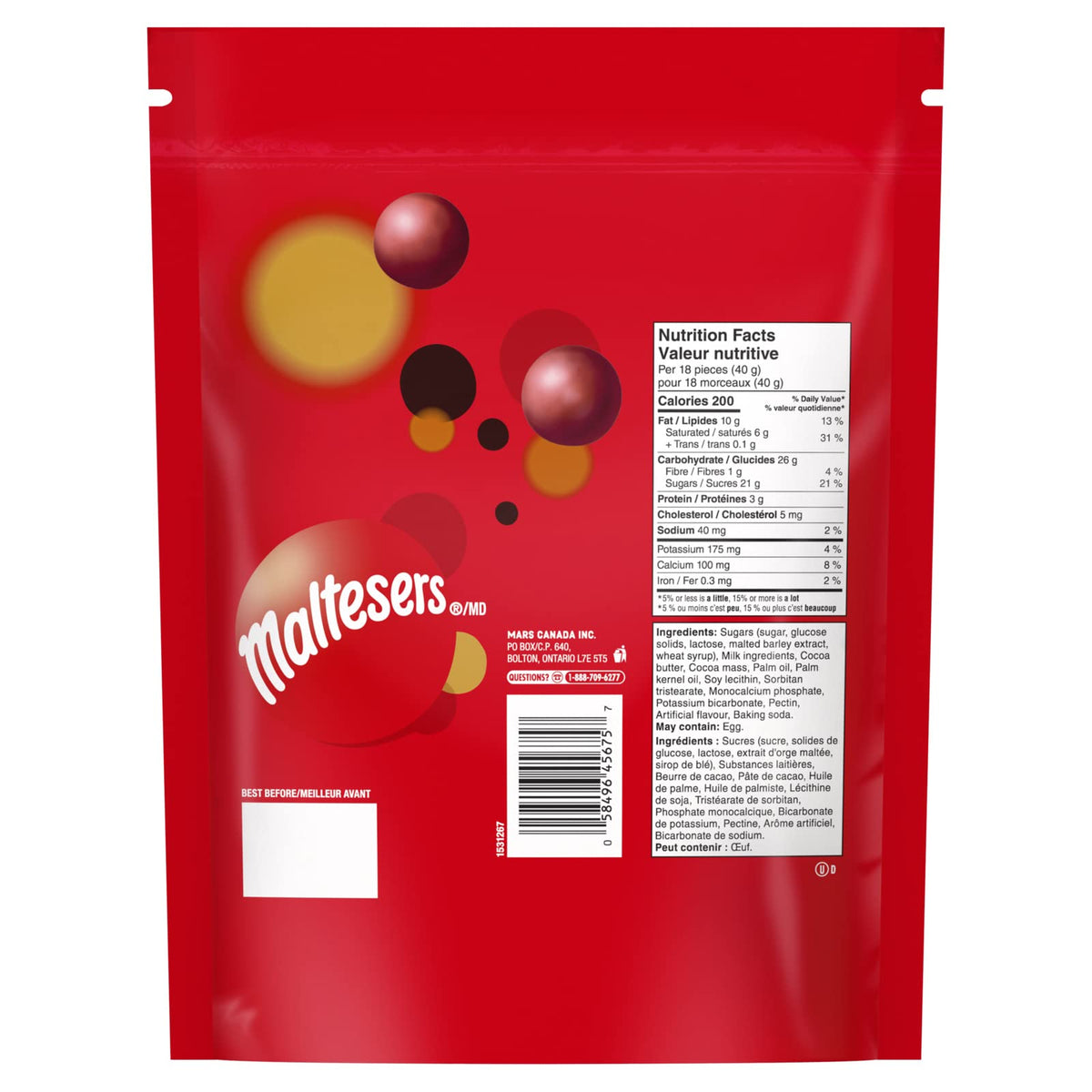 Maltesers Celebration pouch top seal keeps freshness between servings.