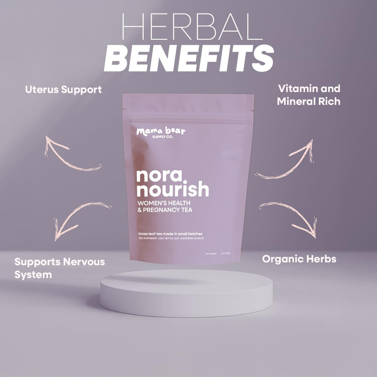 Nora Nourish cup with steam offers a comforting caffeine-free moment.