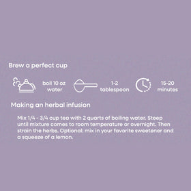 Nora Nourish prepared tea in a glass cup showcases caffeine-free option.