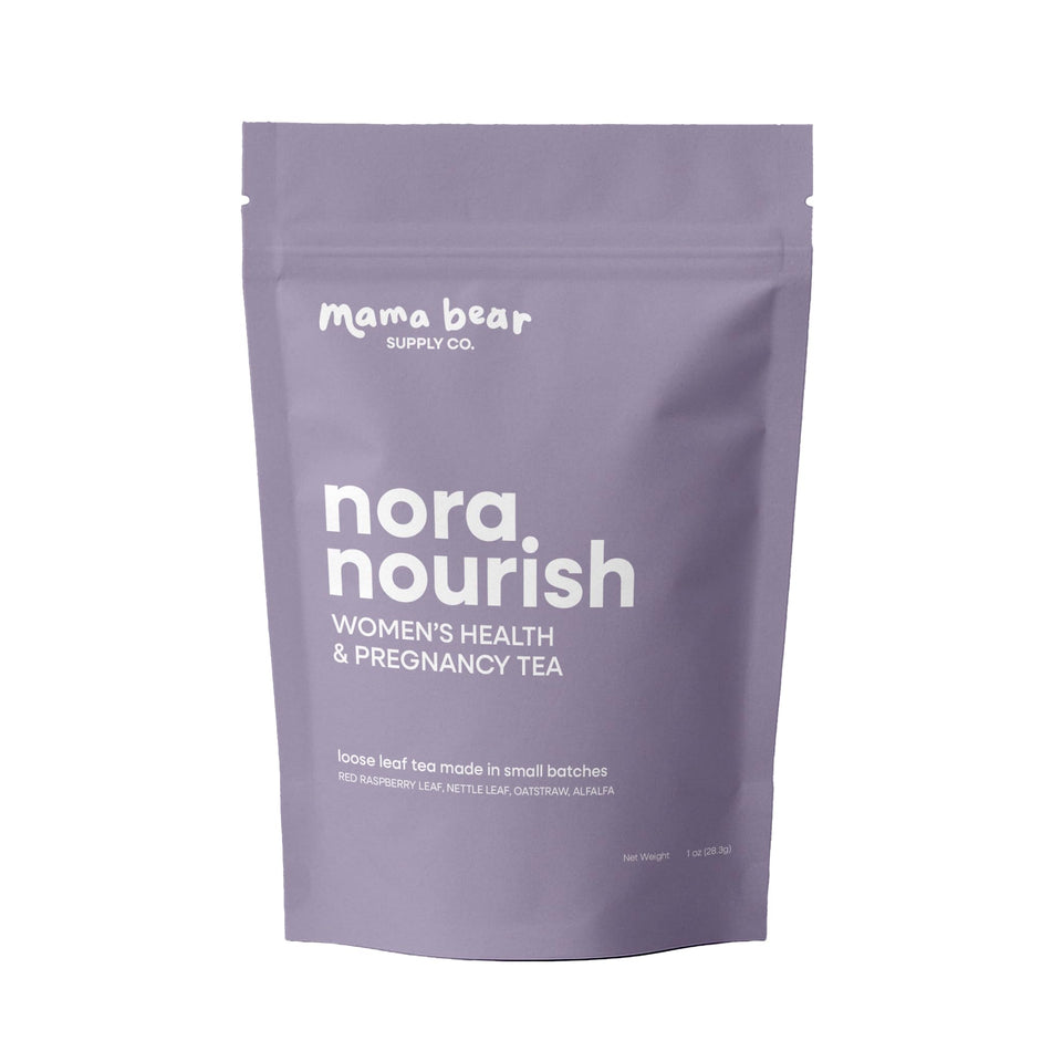 Mama Bear Nora Nourish tea pack ready for a soothing, caffeine-free daily ritual.