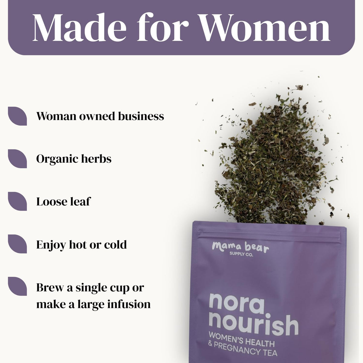 2 oz pouch image hints generous servings of Nora Nourish.