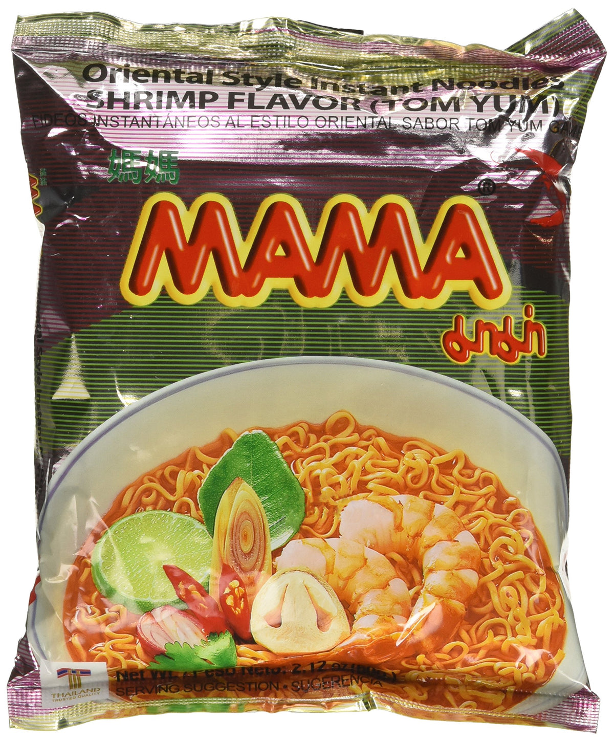 MAMA Shrimp Tom Yum cup noodles ready in minutes with bold flavor