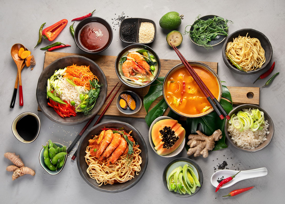 MAMA ramen packaging display on store shelf for easy pantry pick