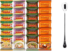 Generic Mama Ramen Thai Noodle four flavors packaging for easy pantry meals
