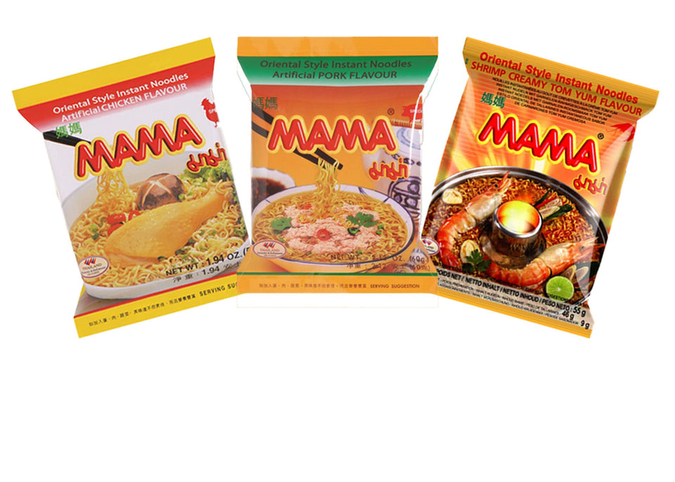 MAMA ramen variety 30-pack box ready for quick meals