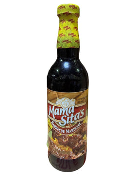 Mama Sita's Barbecue Marinade bottle front view ready for grilling.