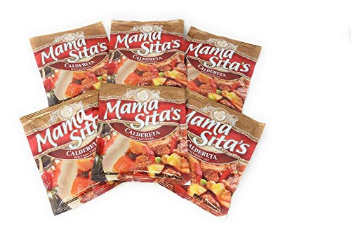 Mama Sita's Caldereta Spicy Sauce Mix bottle adds bold Filipino flavor to stews.