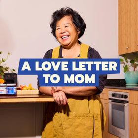 Gluten-free and vegan label visible on Mama Teav's jar.