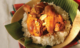 Mama Sita's Adobo sauce mix used to glaze vegetables for depth and aroma.
