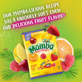 Mamba lemon chews close-up, tangy zest for a refreshing pick-me-up.