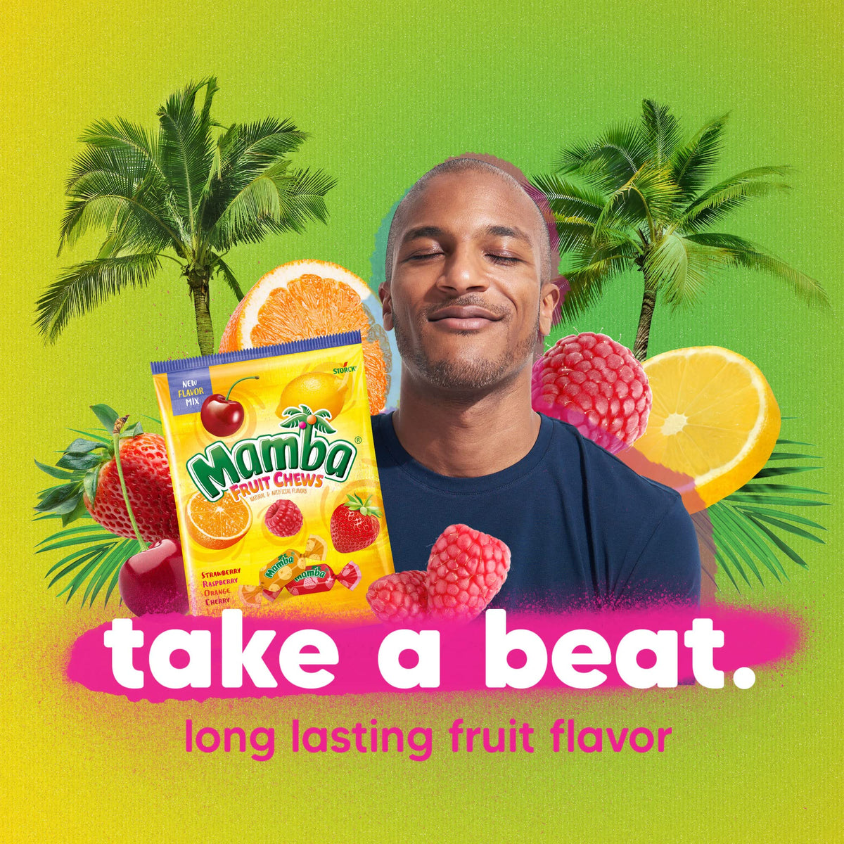 Mamba fruit chews on-the-go serving, easy to share at events.